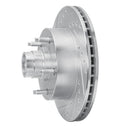 R1 94-01 Ford E-150 Econoline Club Wagon Front Left Drilled & Slotted Silver Brake Rotor