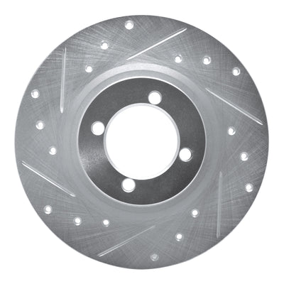 R1 67-76 BMW 1600 Front Left Drilled & Slotted Silver Brake Rotor