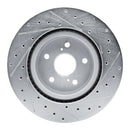 R1 18-25 Lexus ES250 Front Drilled & Slotted Silver Brake Rotor Set