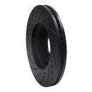 R1 07-10 Kia Rondo (Canada) Front Right Drilled & Slotted Black Brake Rotor