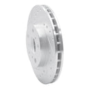 R1 88-93 Toyota Celica Front Left Drilled & Slotted Silver Brake Rotor