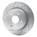R1 05-26 Nissan 370Z Rear Drill & Slot Silver Rotors