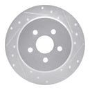 R1 95-03 Chrysler PT Cruiser Rear Right Drilled & Slotted Silver Brake Rotor