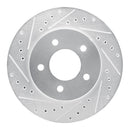 R1 87-90 Dodge DAKOTA 4WD Front Right Drilled & Slotted Silver Brake Rotor