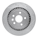 R1 10-17 Volvo XC60 Rear Right Drilled & Slotted Silver Brake Rotor