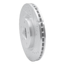 R1 14-23 Nissan Rogue Front Right Drilled & Slotted Silver Brake Rotor