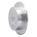 R1 07-10 Hyundai Elantra Rear Right Drilled & Slotted Silver Brake Rotor