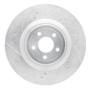 R1 15-23 Ford Mustang Front & Rear Drilled & Slotted Silver Brake Rotor Set