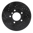 R1 06-13 BMW 125i (Mexico) Front Left Drilled & Slotted Black Brake Rotor