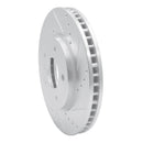 R1 11-25 Chevrolet City Express Front Right Drilled & Slotted Silver Brake Rotor
