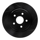 R1 12-24 Dodge Durango Front & Rear Drilled & Slotted Black Brake Rotor Set