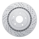 R1 14-19 Chevrolet Corvette Rear Right Drilled & Slotted Geo-Carbon Rotor
