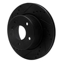 R1 99-04 Land Rover Discovery Front Left Drilled & Slotted Black Brake Rotor