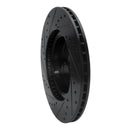 R1 86-92 Toyota Supra Front & Rear Drilled & Slotted Black Brake Rotor Set