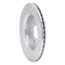 R1 2008-2011 Saab 9-3 Rear Right Drilled & Slotted Silver Brake Rotor