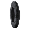 R1 92-01 Toyota Camry Front Left Drilled & Slotted Black Brake Rotor