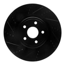 R1 12-24 Dodge Durango Front & Rear Drilled & Slotted Black Brake Rotor Set