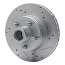 R1 90-91 Ford LTD Crown Victoria Front Left Drilled & Slotted Silver Brake Rotor