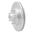 R1 97-99 Ford F-150 RWD Front Left Drilled & Slotted Silver Brake Rotor