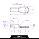 Gen-Y 2in Shank 4500 KG Australian Tounge/Ball Mount 32mm Hole Articulating Trailer Hitch