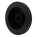 R1 78-97 Dodge B200 / B200 Van / B250 Front Right Drilled & Slotted Black Brake Rotor