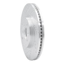 R1 88-98 Saab 9000 Front Left Drilled & Slotted Silver Brake Rotor
