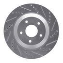R1 97-09 Cadillac XLR Front & Rear Drilled & Slotted Silver Brake Rotor Set