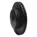 R1 07-12 Dodge Nitro Front Right Drilled & Slotted Black Brake Rotor