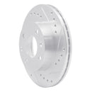 R1 83-87 Honda Prelude Front Right Drilled & Slotted Silver Brake Rotor