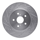 R1 04-09 Lexus RX330 Front & Rear Drilled & Slotted Silver Brake Rotor Set