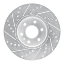 R1 15-20 Chevrolet Colorado Front Right Drilled & Slotted Silver Brake Rotor