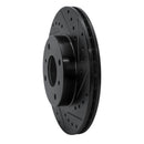 R1 93-06 Infiniti G20 Front Right Drilled & Slotted Black Brake Rotor