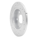 R1 04-16 Buick ALLURE Rear Right Drilled & Slotted Silver Brake Rotor