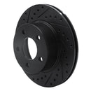 R1 80-89 American Motors Eagle Front Left Drilled & Slotted Black Brake Rotor