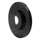R1 14-23 Ford Fiesta (USA/Canada) Front Left Drilled & Slotted Black Brake Rotor