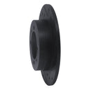 R1 88-93 Dodge Colt Rear Right Drilled & Slotted Black Brake Rotor