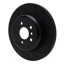 R1 17-25 BMW 530I Left Rear Drilled & Slotted Black Brake Rotor