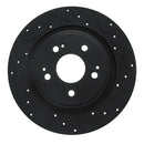 R1 17-20 Acura MDX Front & Rear Drilled & Slotted Black Brake Rotor Set