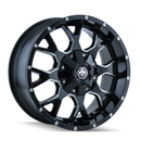 Mayhem 8015 Warrior 20x9 / 8x170 BP / 18mm Offset / 125.2mm Hub Gloss Black Milled Wheel