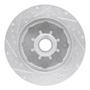 R1 71-95 Chevrolet G30 Front Right Drilled & Slotted Silver Brake Rotor