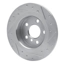R1 14-25 BMW i3 Rear Left Drilled & Slotted Silver Brake Rotor
