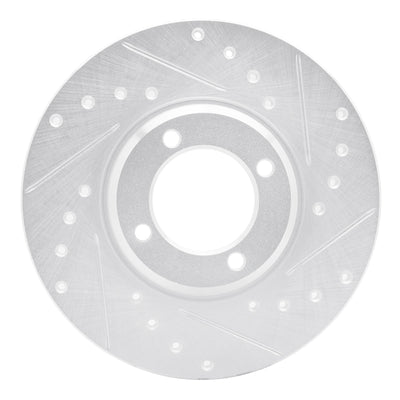 R1 63-86 Ford Cortina Front Right Drilled & Slotted Silver Brake Rotor