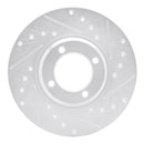 R1 63-86 Ford Cortina Front Right Drilled & Slotted Silver Brake Rotor