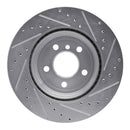 R1 12-20 BMW 335i GT xDrive Rear Drilled & Slotted Silver Brake Rotor Set