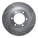 R1 03-09 Lexus GX470 Front Drilled & Slotted Silver Brake Rotor Set