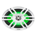 DS18 NXL Series Coaxial Marine Speaker w/ RGB Lights 6x9in 2-Way 125 Watts RMS 4 ohm White