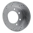 R1 99-99 Ford F-350 Super Duty 4WD Front Left Drilled & Slotted Silver Brake Rotor