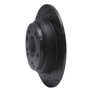 R1 91-99 Acura Legend Rear Left Drilled & Slotted Black Brake Rotor