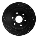R1 07-20 Cadillac Escalade ESV Front & Rear Drilled & Slotted Black Brake Rotor Set