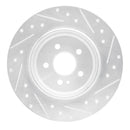 R1 00-05 Mercedes-Benz ML430 Rear Left Drilled & Slotted Silver Brake Rotor